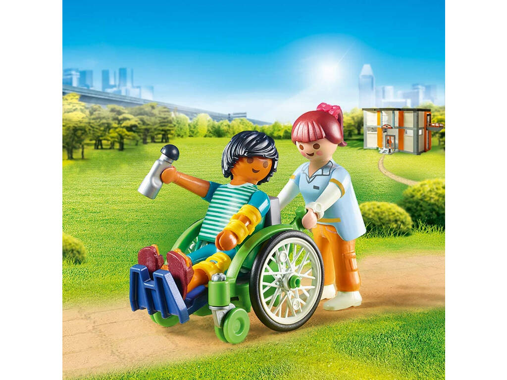 Playmobil Paciente em cadeira de rodas 70193