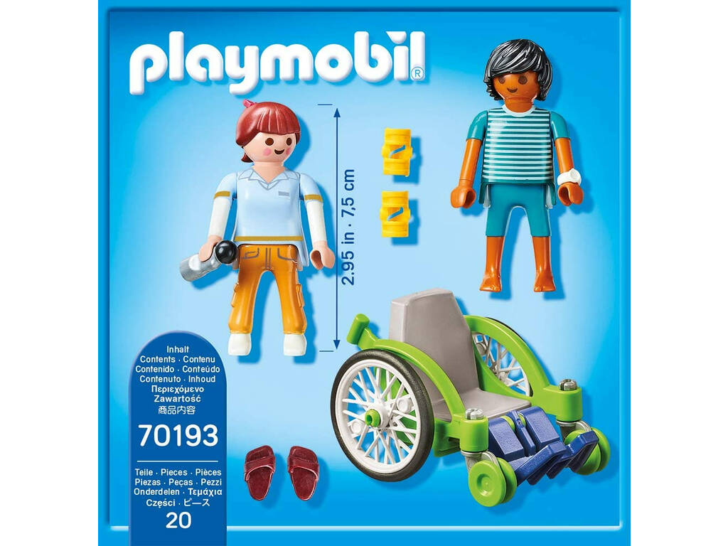 Playmobil Paciente em cadeira de rodas 70193