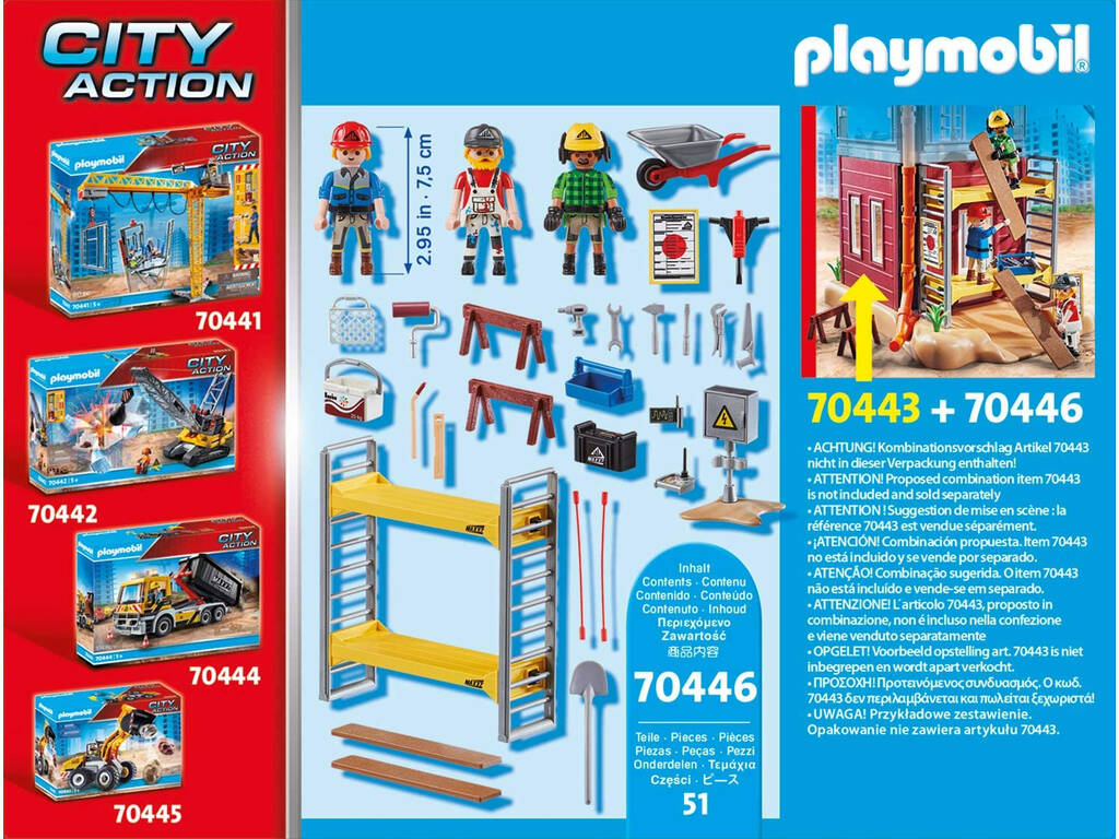 Playmobil Ouvriers avec Échafaudage 70446