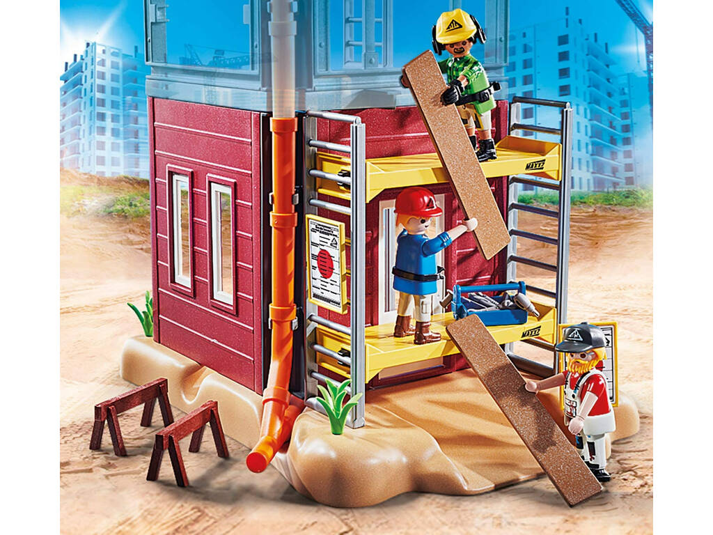Playmobil Ouvriers avec Échafaudage 70446
