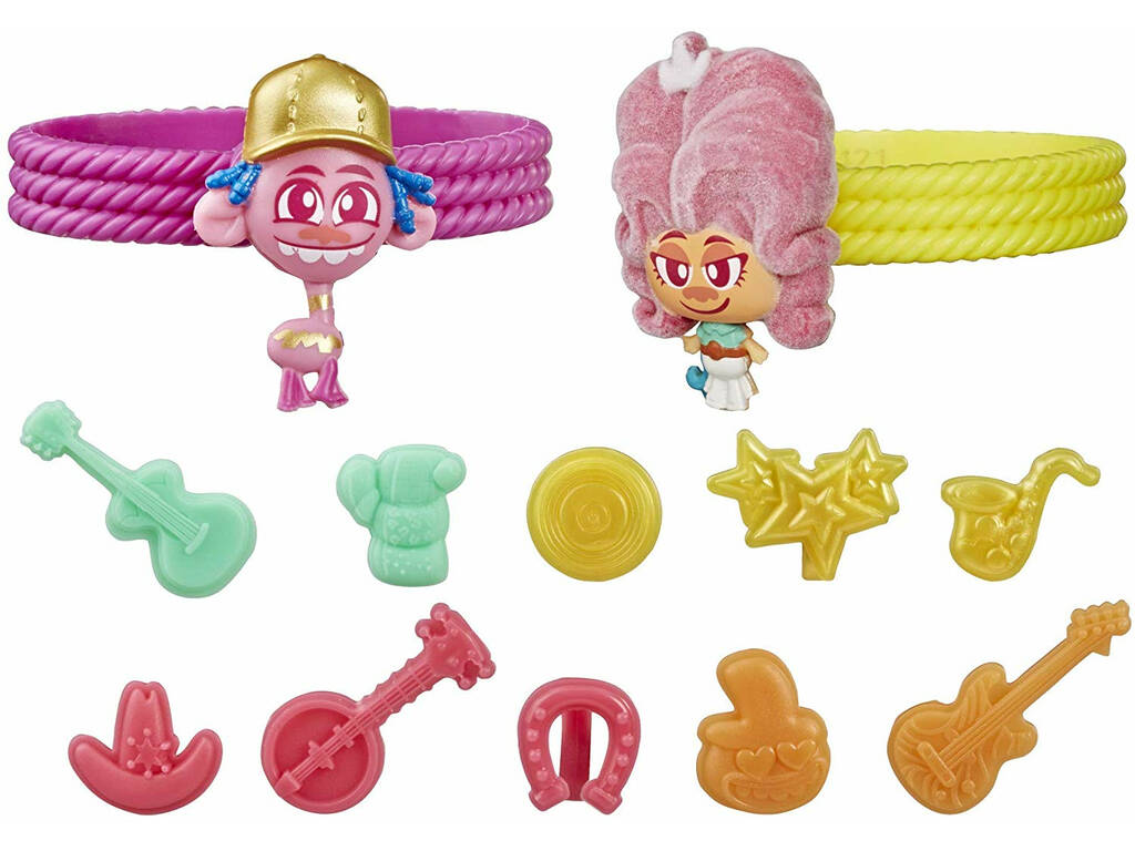 Trolls World Tour Pack Pulseiras Amigos Mini Dançarinos Hasbro E8421