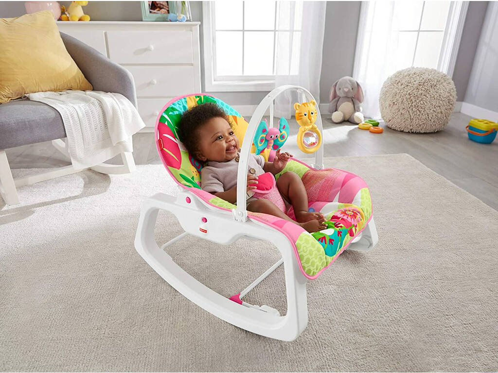 Fisher Price Hamaca Balancín Crece Conmigo Rosa Mattel GNV70