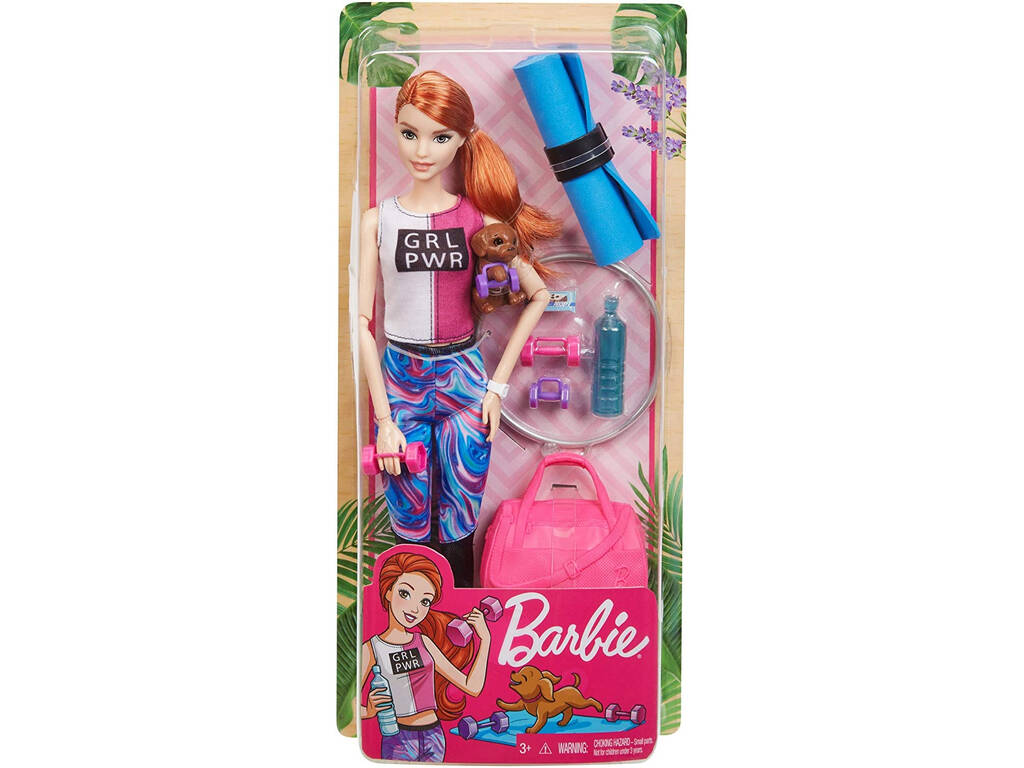 Barbie Benessere Palestra con Cane e gli Accessori Mattel GJG57