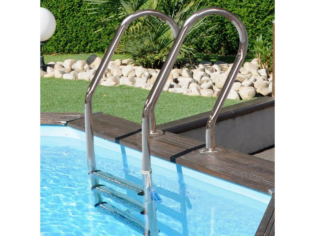 Piscina Redonda Madera Ananas 428X117 cm. Gre 790210
