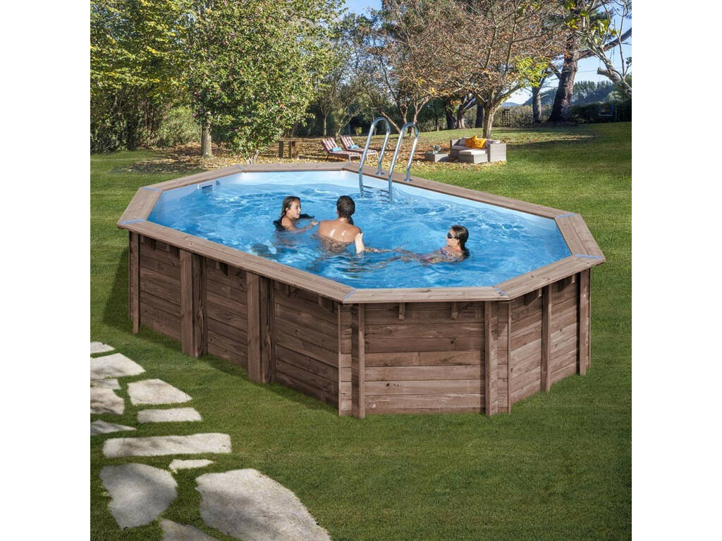 Piscina Oval Madeira Macadamia 632X335X130 cm. Gre KPBOC632