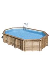 Piscina Oval Madeira Avocado 656X456X131 cm. Gre 790203