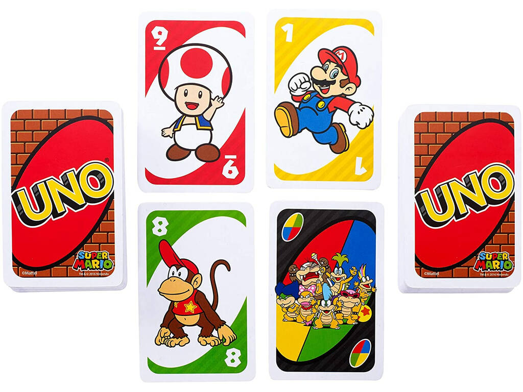 Uno Super Mario Bros Mattel DRD00