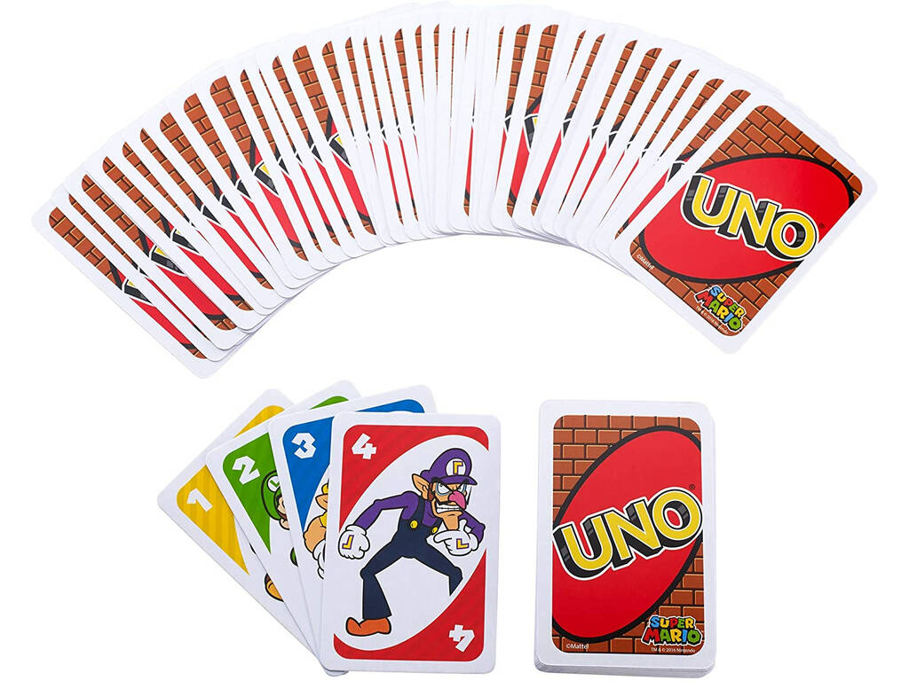 Uno Super Mario Bros Mattel DRD00