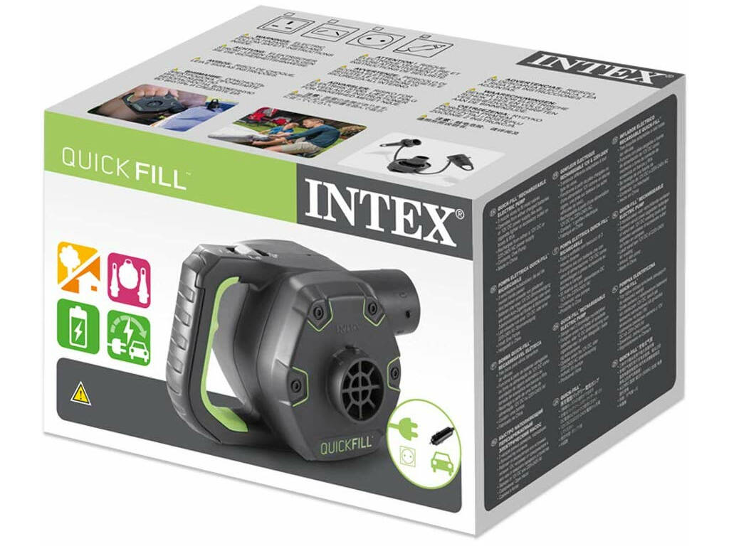 Gonfiatore Elettrico Quick Fill Ricaricabile Portatile 220-240 V. Intex 66642