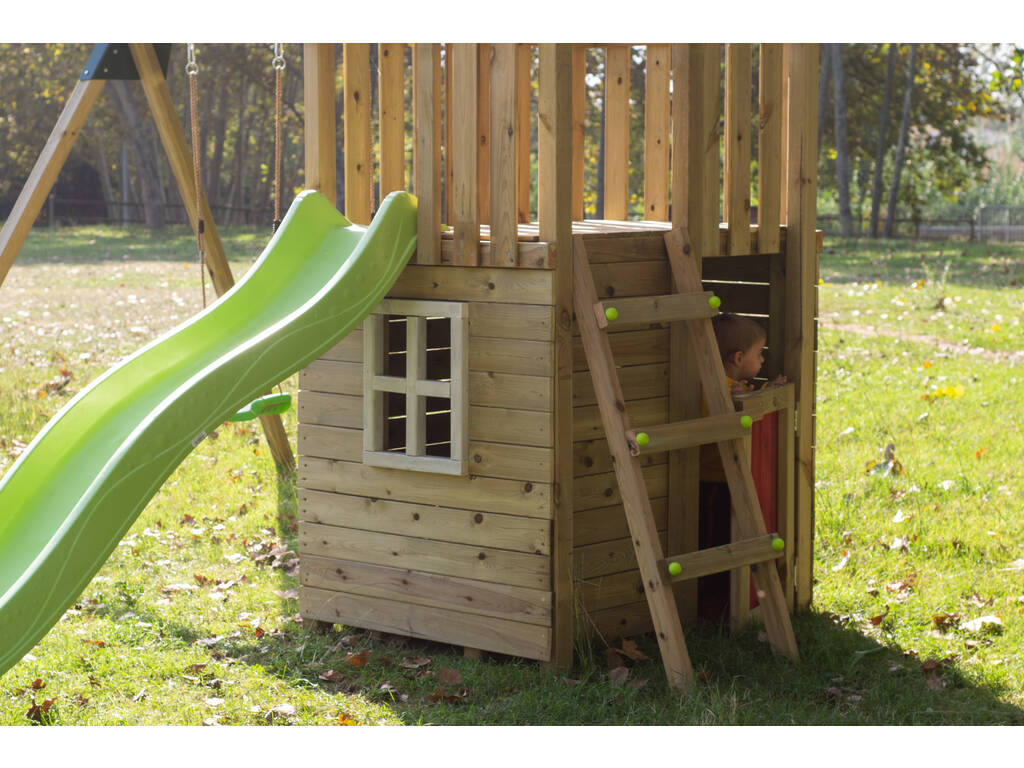 Parco Giochi Canigo con Casetta e Altalena Doppia Masgames MA700205