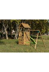 Aire de Jeux Canigo avec Cabine et Double Balançoire Masgames MA700205