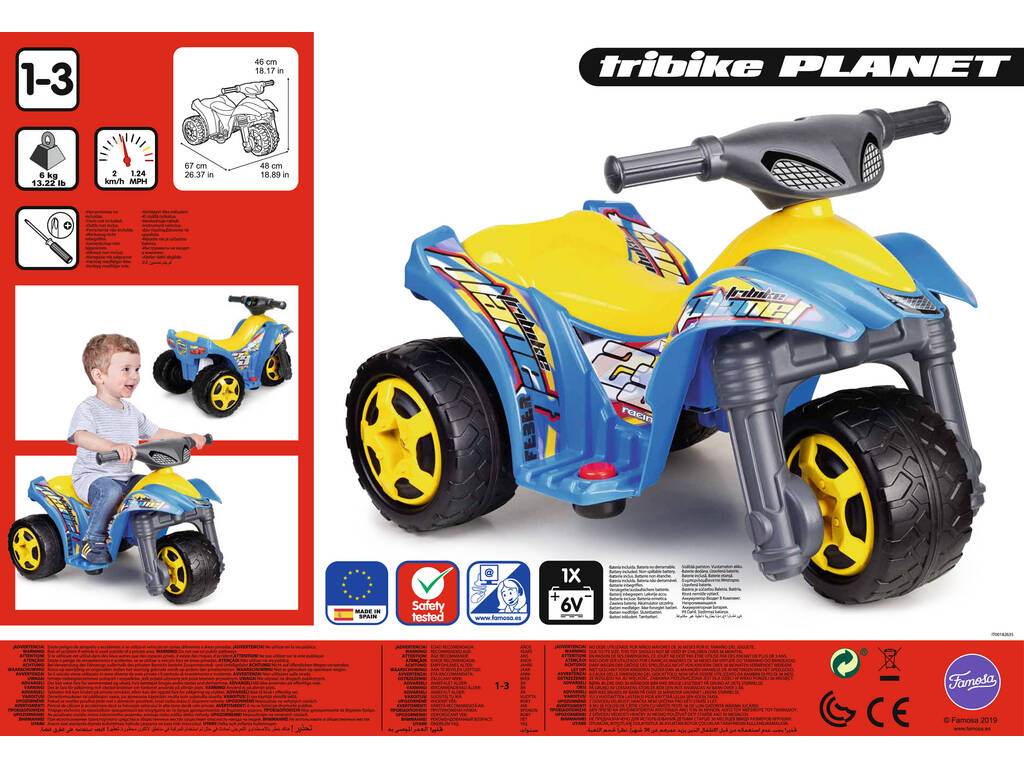 Tribike Planet 6V Famosa 800012228