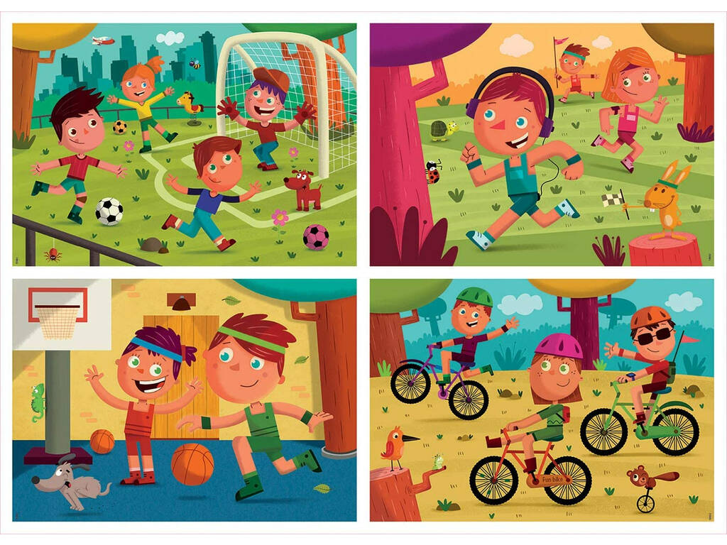 Puzzle Multi 4 Junior Sports Educa 18602