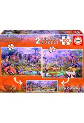 Puzzle junior 2X100 Wildtiere von Educa 18606