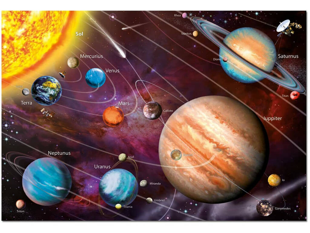Puzzle 1000 Sistème Solaire Néon Educa 14461