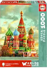 PUZZLE 1000 Cathédrale Saint-Basile, Moscou Educa 17998