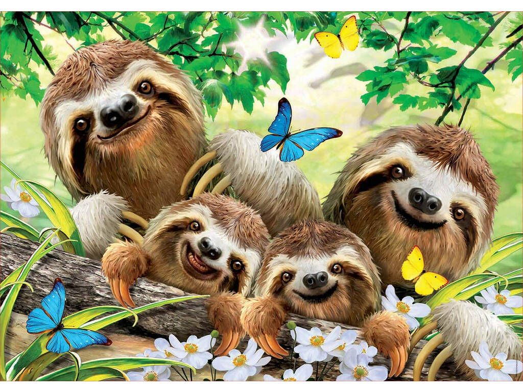 Puzzle 500 Selfie Famiglia di Bradipi Educa 18450