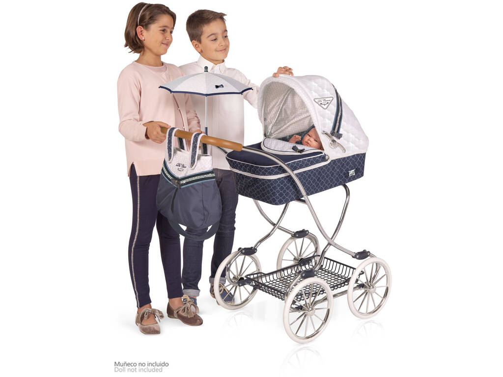Chariot de Poupée Classic Romantic avec Parasol DeCuevas 80237