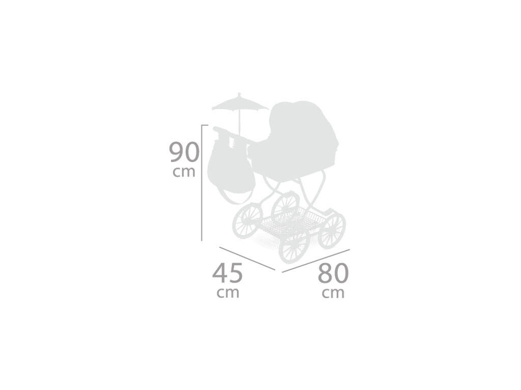 Chariot de Poupée Classic Romantic avec Parasol DeCuevas 80237