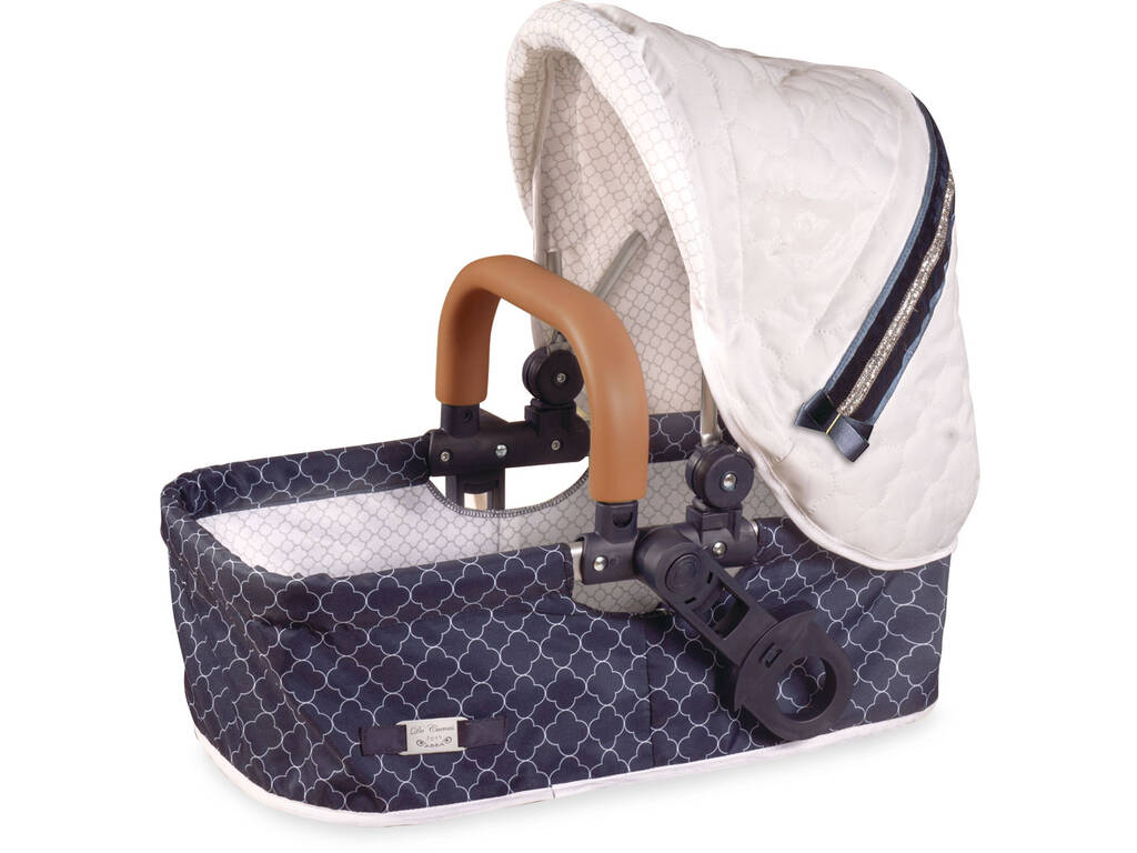 Poussette Jumelle Pliante Classic Romantic de Poupées De Cuevas 80337
