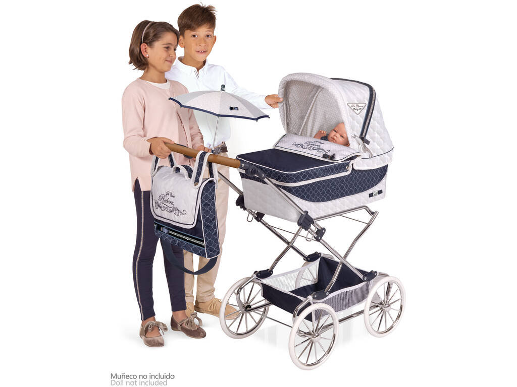 Chariot de Poupée Reborn Classic Romantic Pliant avec Parasol DeCuevas 82037