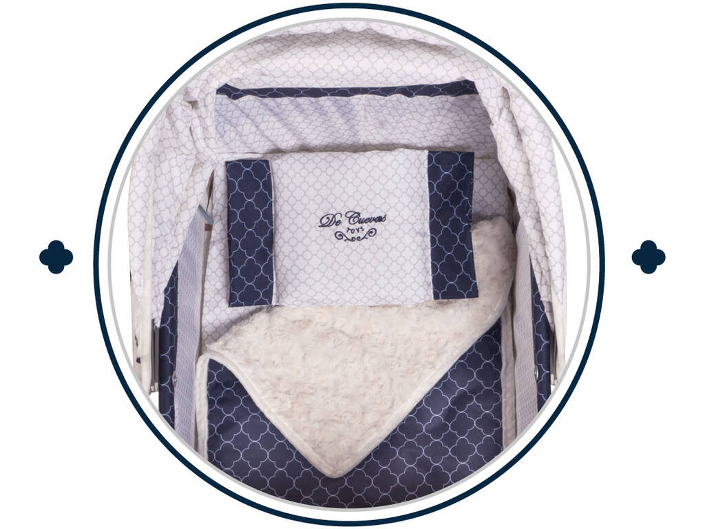 Chariot de Poupée Reborn Classic Romantic Pliant avec Parasol DeCuevas 82037