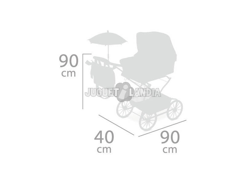 Chariot de Poupée Reborn Pliant avec Parasol DeCuevas 82038