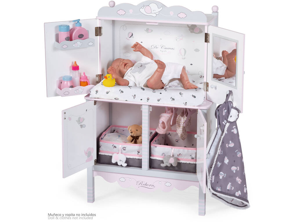Armoire avec Table à Langer de Poupée Reborn Bois Sky DeCuevas 54835