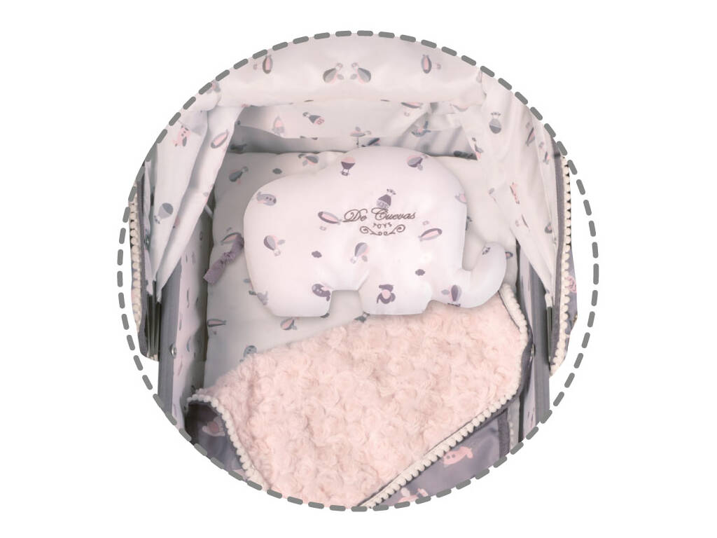 Poussette de Poupées Reborn Pliante avec Ombrelle Sky De Cuevas 82035