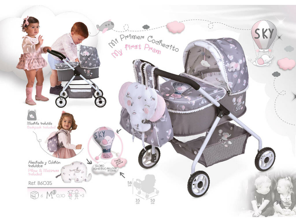 Poussette Ma Première Petite Poussette Sky Decuevas 86035