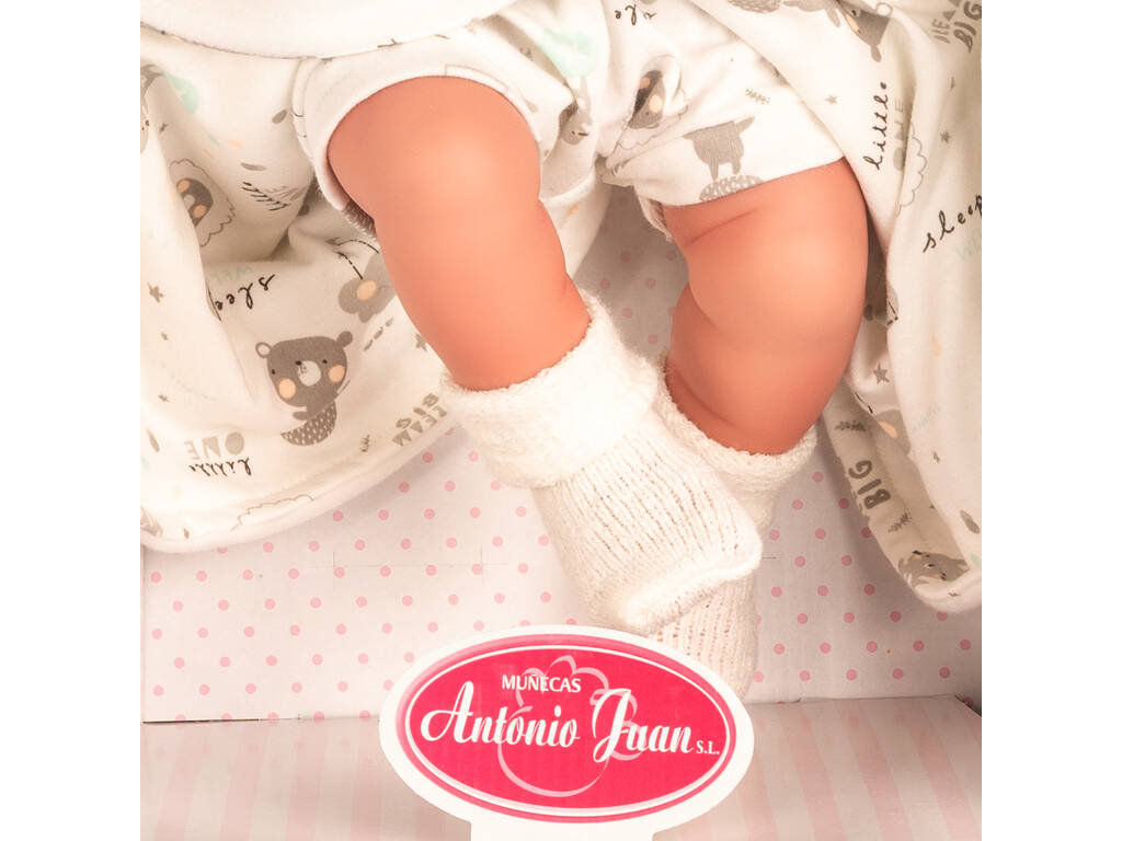Poupée Nouvelle-née Pipa Nounours Gris 40 cm. Antonio Juan 5083