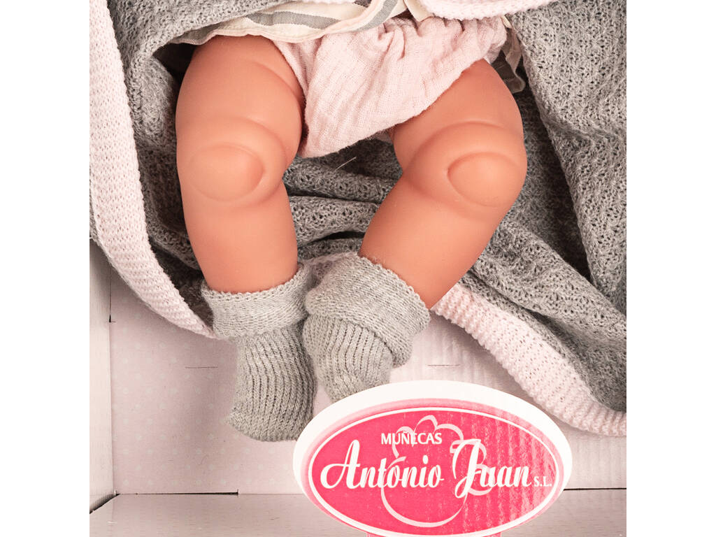 Poupée Baby Toneta Châle Gris 33 cm. Antonio Juan 6029
