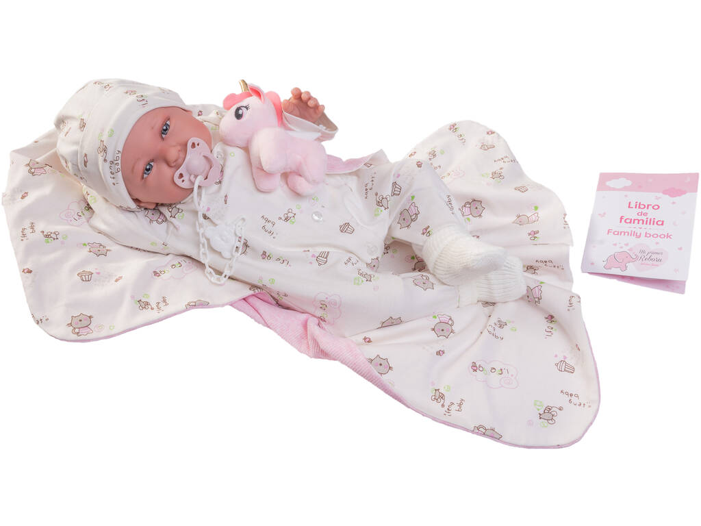 Boneca Meu Primeiro Reborn Daniela Gatinhos 52 cm. Antonio Juan 8163