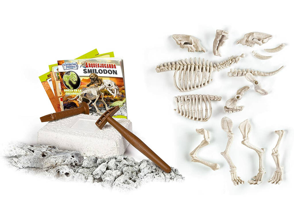 Archeogiocando Smilodon Fosforescente Clementoni 55034