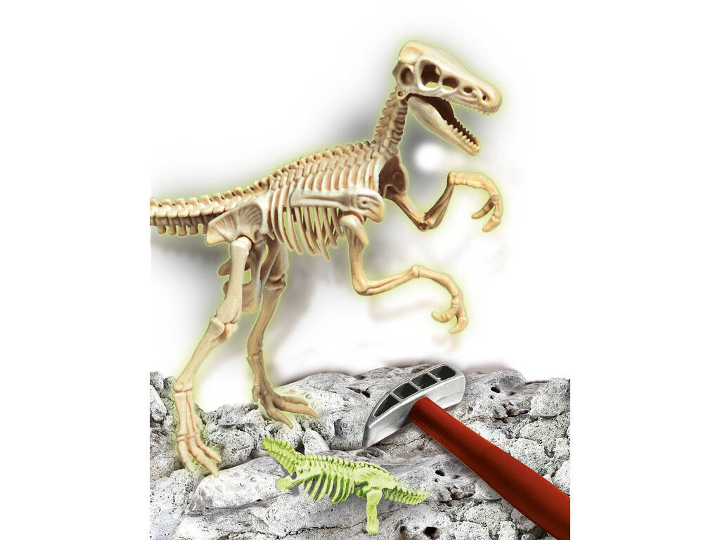 Archeogiocando Velociraptor Fosforescente Clementoni 55352