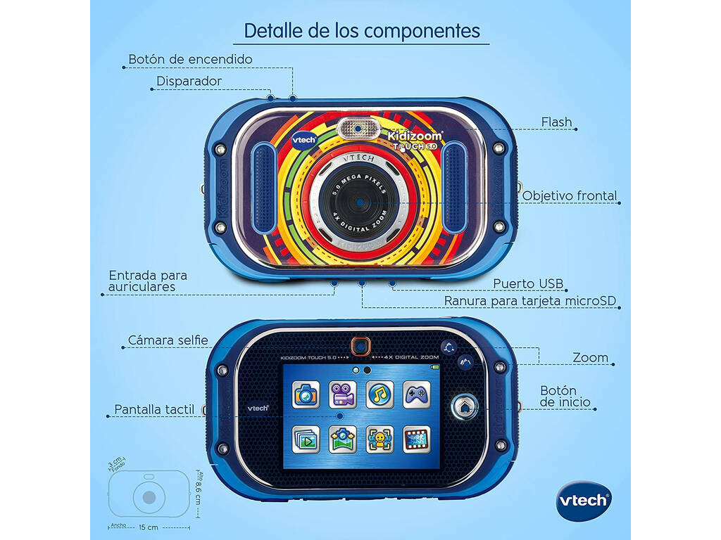 Kidizoom Touch 5.0 Blu Vtech 163522