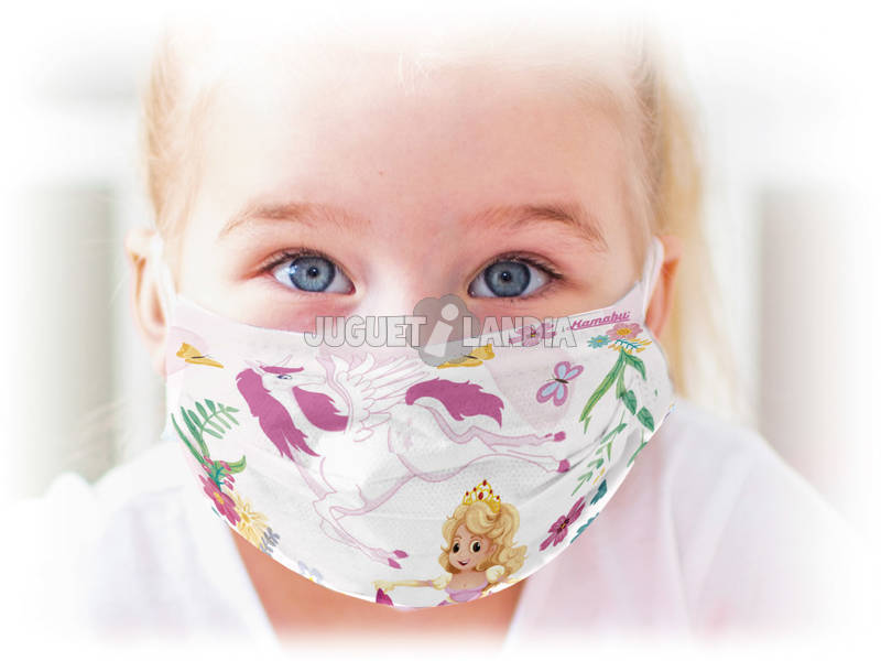 Mascherina Igienica Riutilizzabile Principessa T-XS Bimbo-Bimba