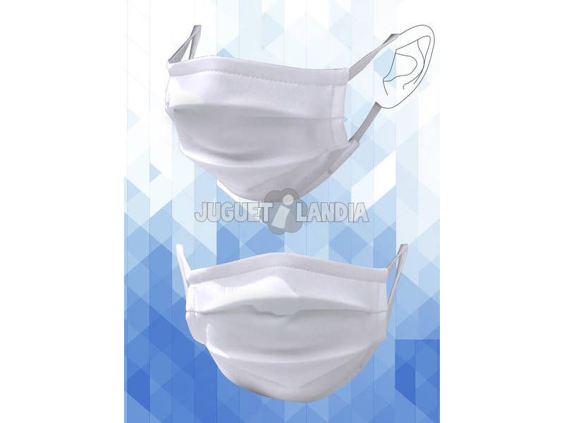 Mascarilla Higiénica Reutilizable Lisa Blanca T-L Adulto