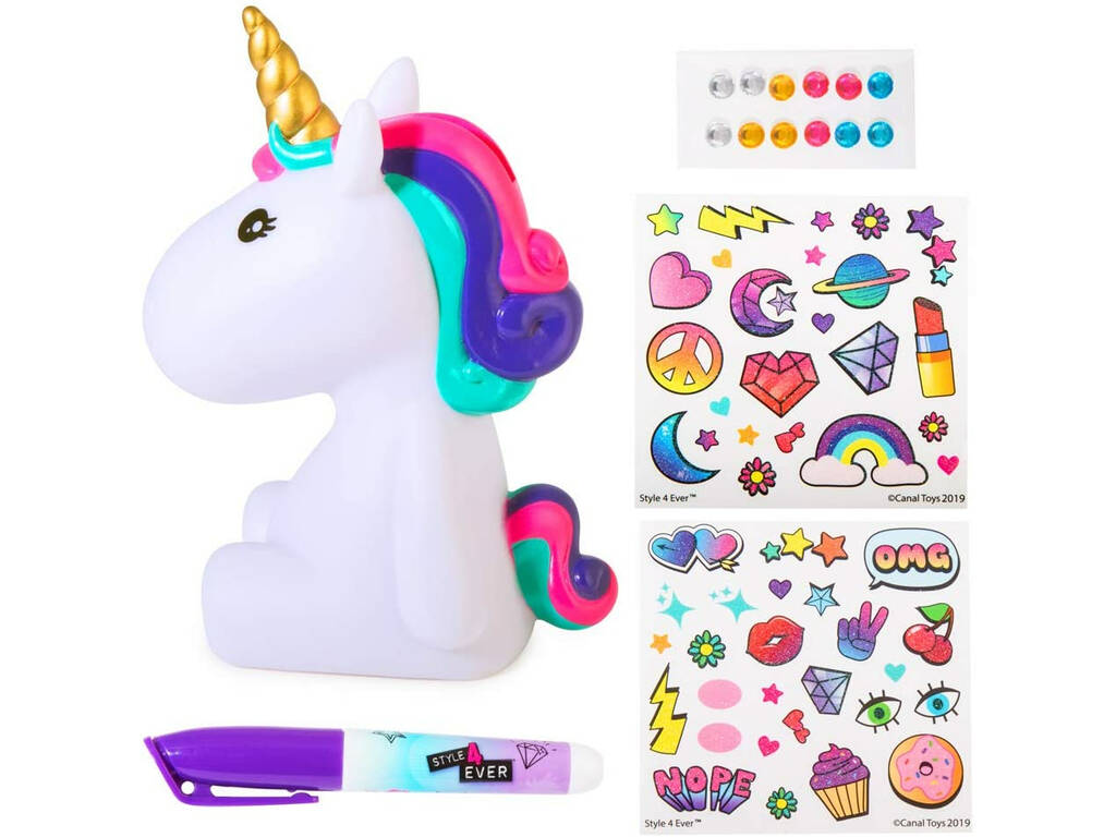 Tirelire Licorne DIY Style 4 Ever avec des Autocollants Canal Toys OFG106