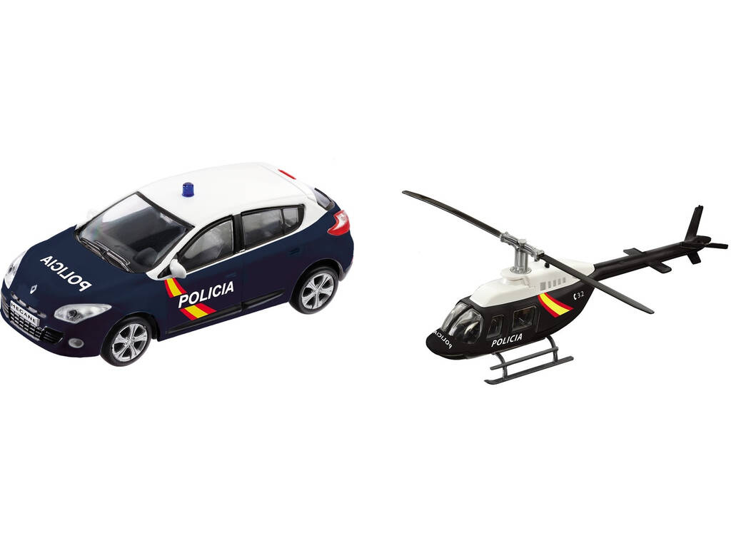 Set Sécurité Espagnole Terre Air Hélicoptère et Voiture Mondo 57009