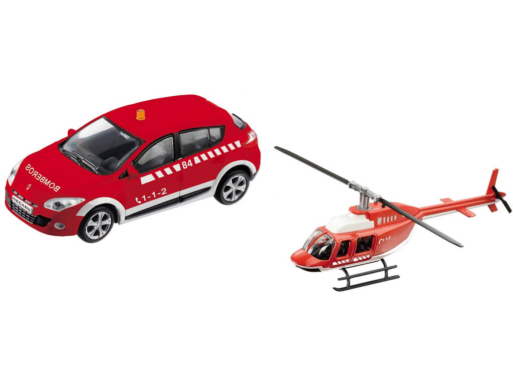 Set Sécurité Espagnole Terre Air Hélicoptère et Voiture Mondo 57009