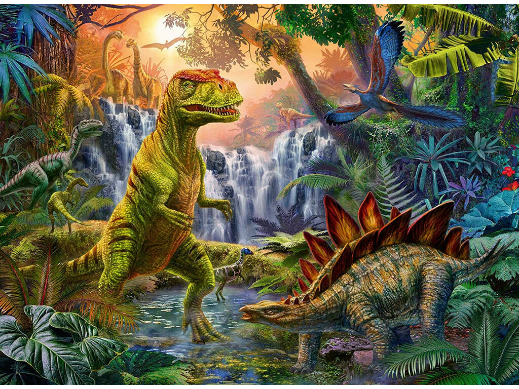 Puzzle XXL Oasis de Dinosaurios 100 Ravensburger 12914