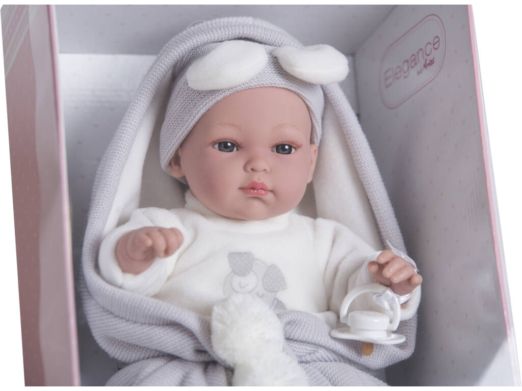 Bambola Elegance Erea Grigio 33 cm. con Coperta Arias 60282