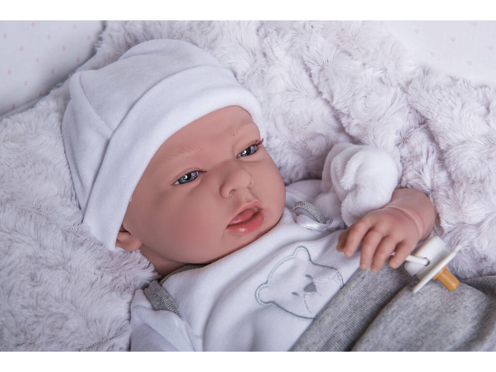 Puppe Elegance Dafne Grau 40 cm. Mit Kissen Arias 60593