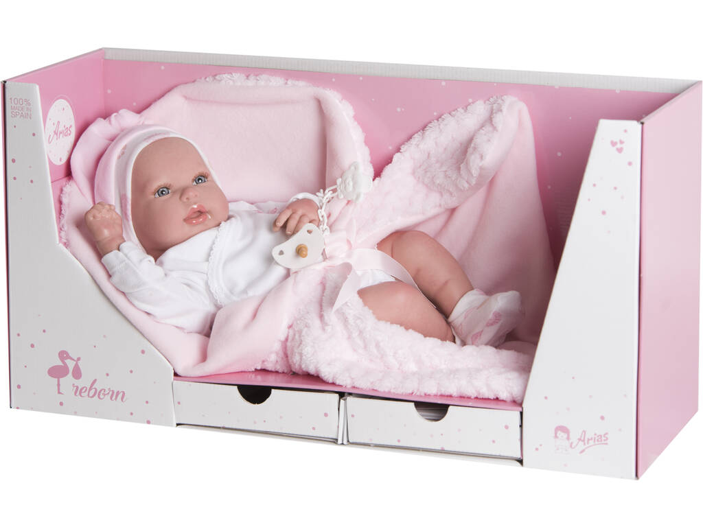 Poupée Reborn Rocío 40 cm. avec Couverture Arias 98020