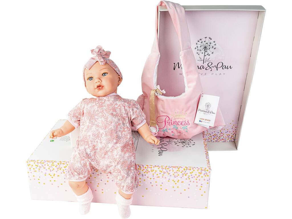 Poupée 45 cm. Alina Porte-bebé Étui Marina & Pau 822