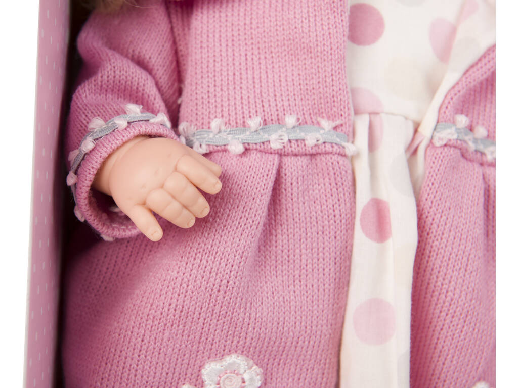 Muñeca Sandra Habladora 40 cm. Abrigo Rosa Berbesa 4418