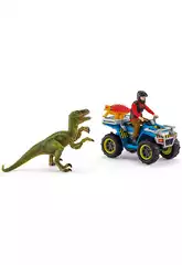 Dinosaurs Fuga no Quad de um Velociraptor Schleich 41466