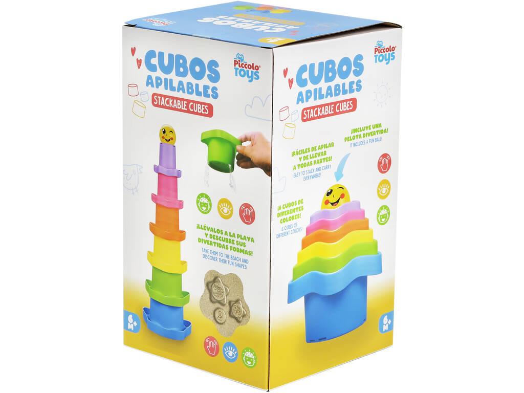 Cubes Empilables avec Balle 4.5 cm.