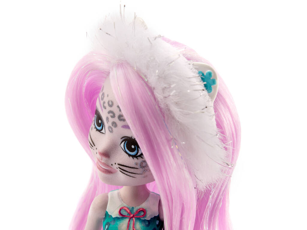 Enchantimals Bambola Sybill Snow Leopard e Flake Mattel GJX42